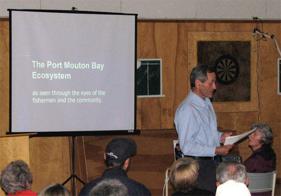 Dr. Ron Loucks and Ruth Smith making their presentation